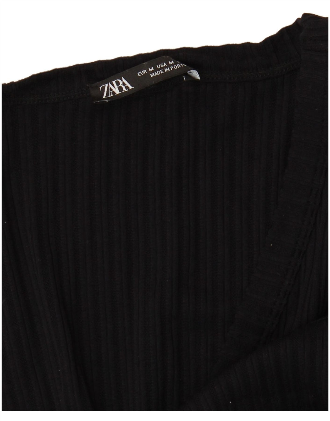 Zara Robe T-Shirt Femme UK 14 Moyen Noir