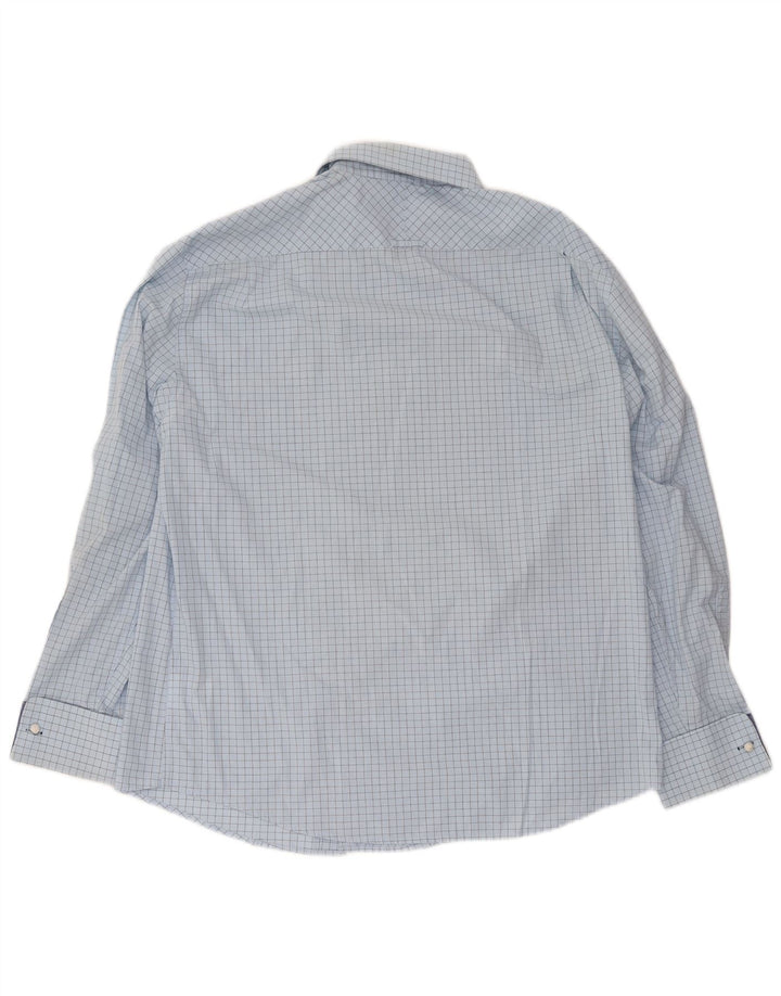 Ben Sherman Chemise formelle pour homme XL en coton à carreaux bleus