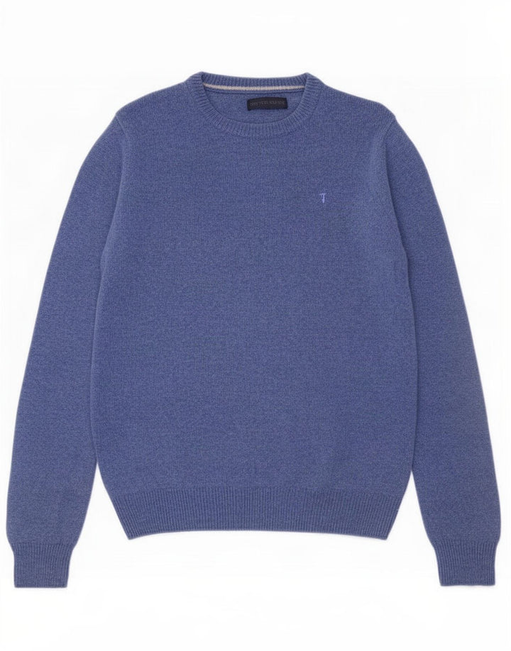 Trussardi Pull Col Ras Du Cou Laine Bleu Moyen |