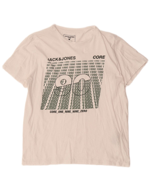 Jack & Jones T-Shirt Graphique Homme Grand Blanc Coton