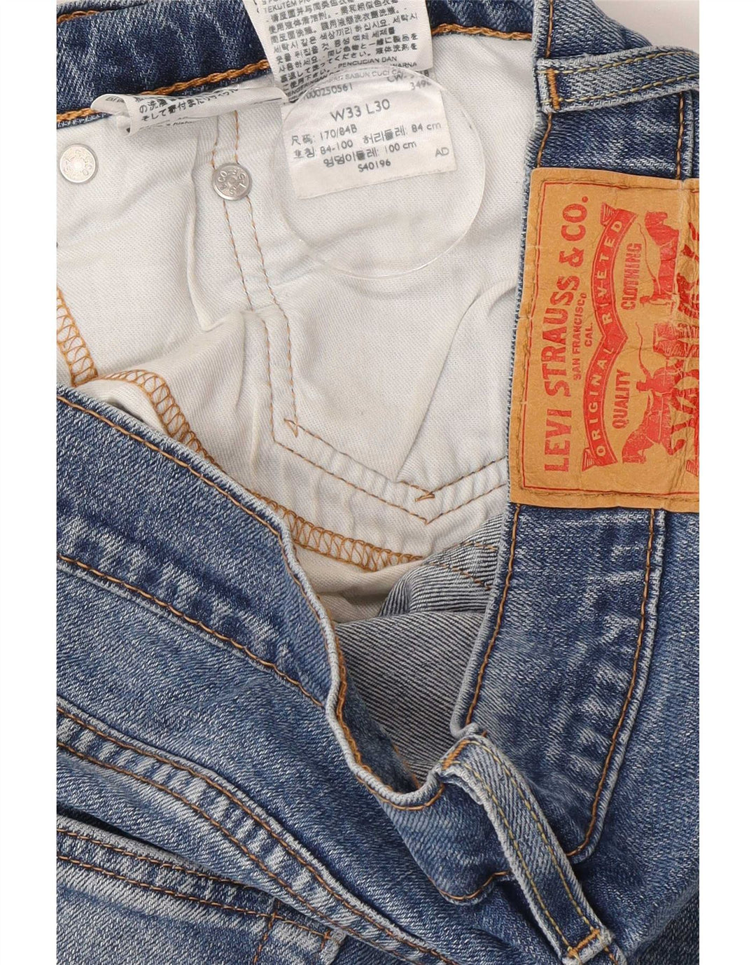 Levi's Jean Droit 514 Homme Bleu W33 L30 Coton