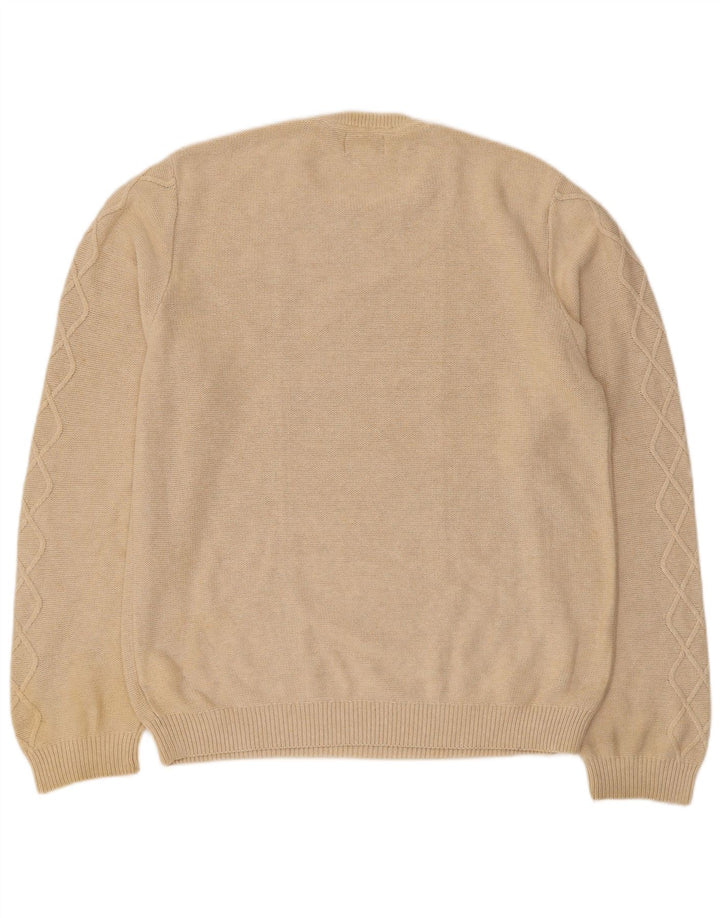 Marks & Spencer Pull à col rond coupe ajustée pour homme, grand beige