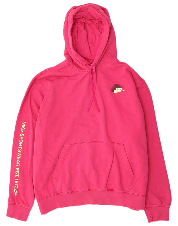 Nike Pull à capuche graphique pour homme XL en coton rose