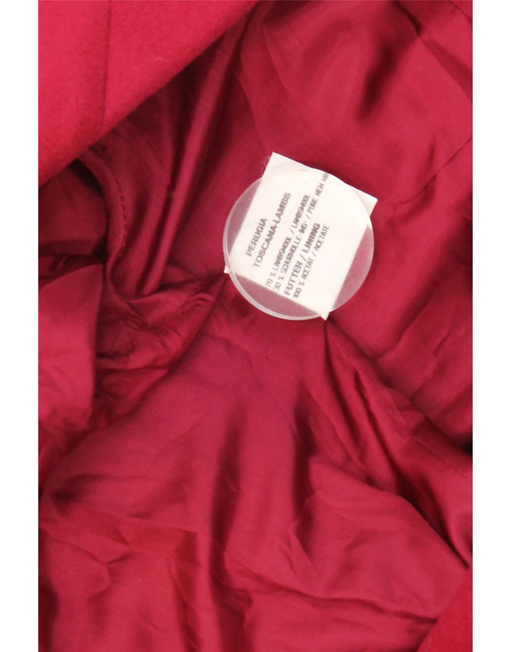 vintage Femme Double Breasted Blazer Veste EU 40 Laine d’agneau rouge moyen