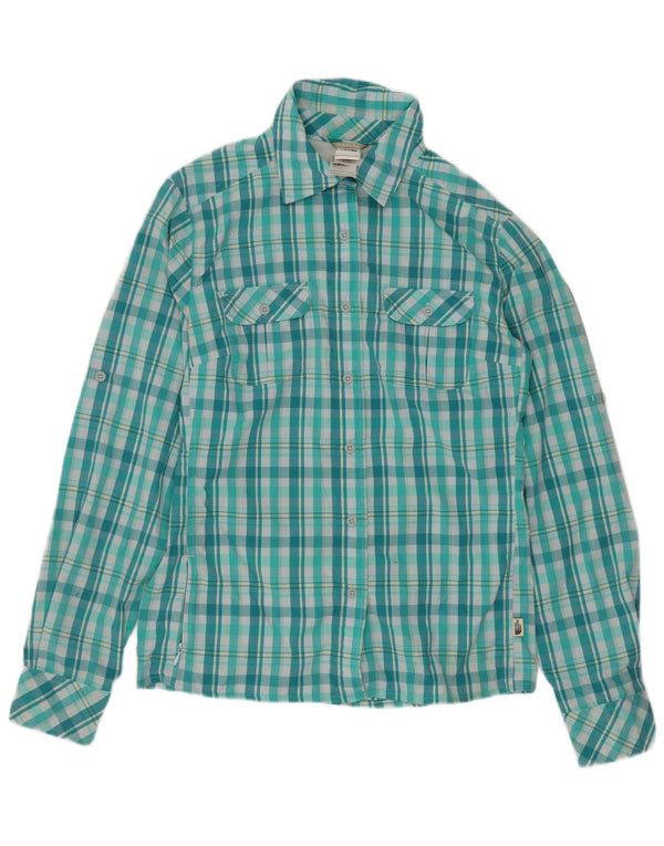 The North Face Chemise Femme UK 10 Petit Vert Check Nylon