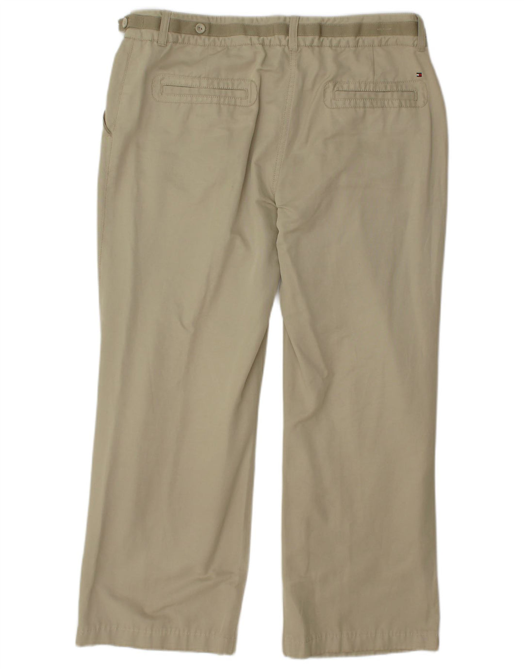 TOMMY HILFIGER Pantalon décontracté droit pour femme EU 42 Large W34 L27 Beige