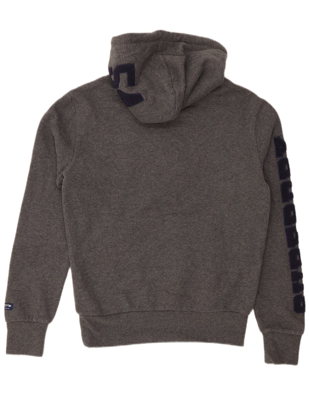 SUPERDRY Pull à capuche graphique homme petit gris coton