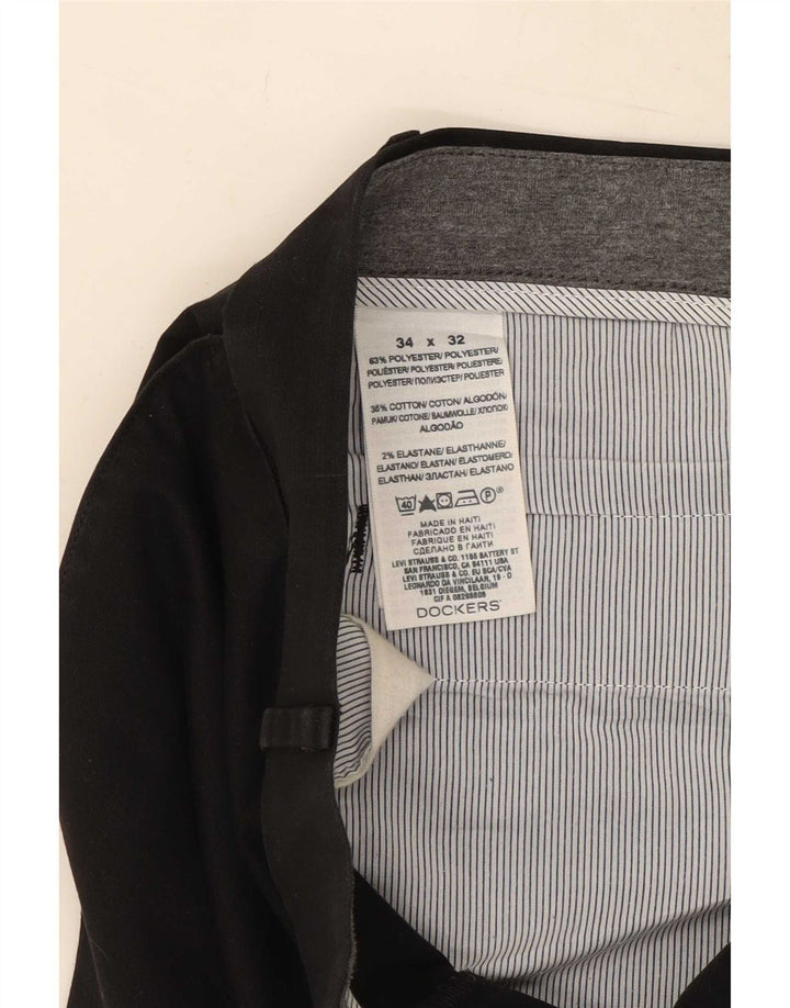 Dockers Pantalon Chino Droit Homme W34 L32 Noir Polyester