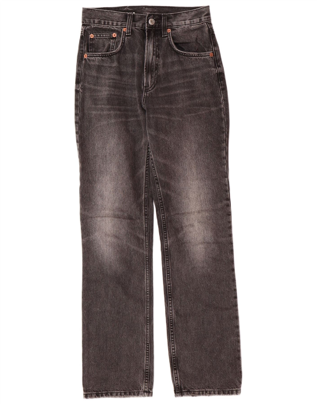 Zara Jean droit coupe régulière pour femme EU 34 2XS W24 L30 Gris classique