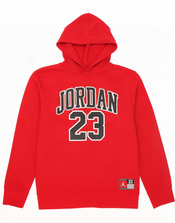 Jordan Pull à capuche graphique pour garçon 13-14 ans XL Rouge Coton