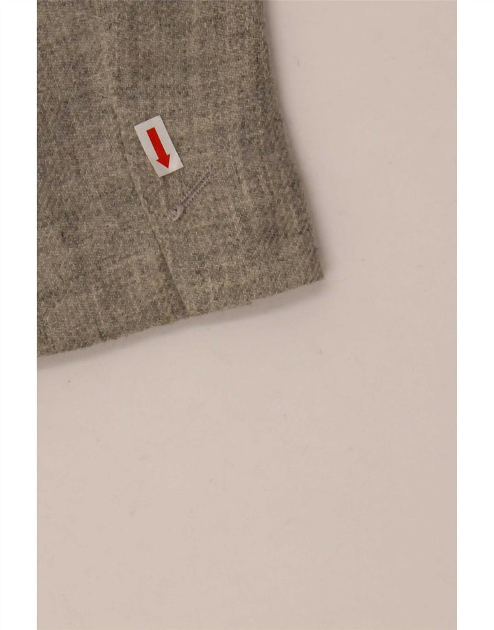 Massimo Dutti Veste Blazer 1 Bouton Femme EU 38 Petite Laine Grise