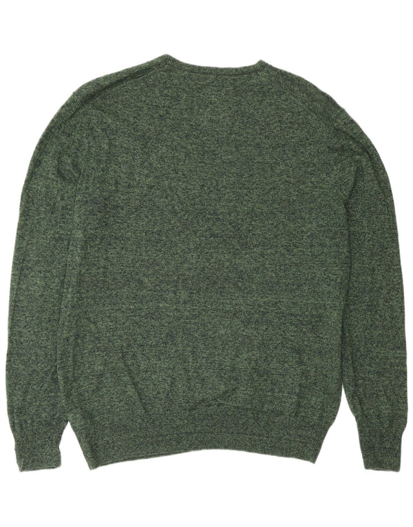 Superdry Pull ras du cou pour homme 2XL en coton moucheté vert