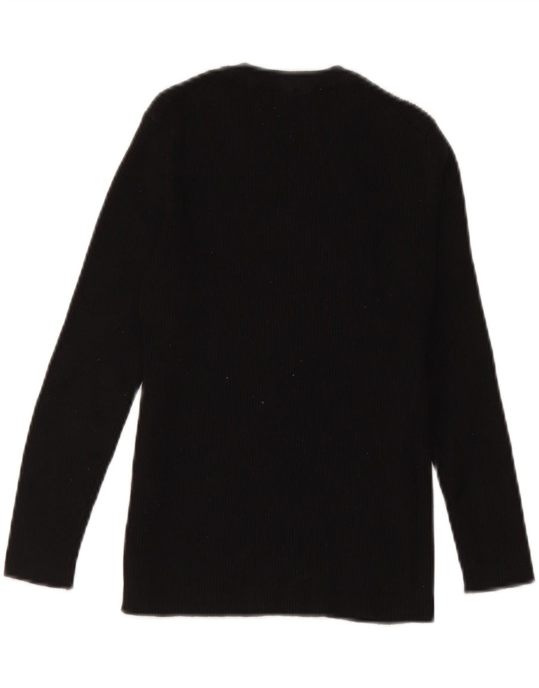 Zara Femme Top Manches Longues UK 12 Medium Noir Viscose
