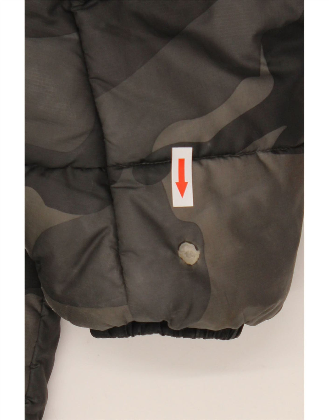 Adidas Veste matelassée à capuche graphique pour homme UK 38 Gris moyen Camouflage