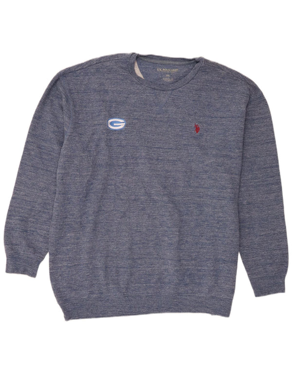 U.S. Polo Assn. Sweatshirt Homme Jumper 2XL Bleu Marine Moucheté Coton