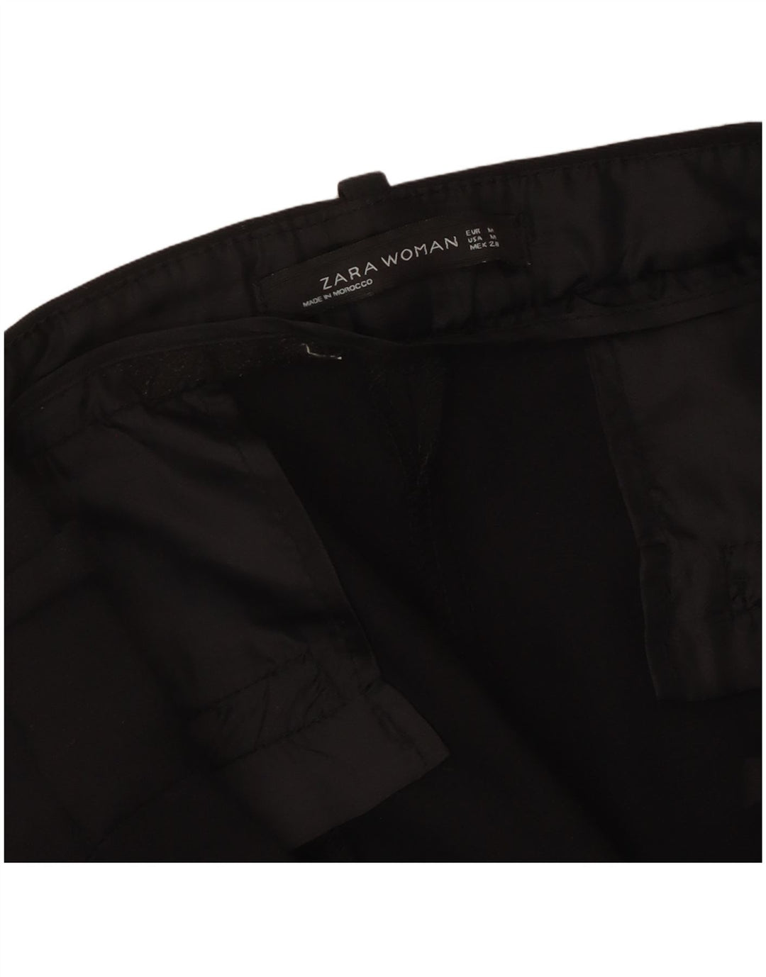 Zara Pantalon décontracté slim pour femme Medium W32 L26 Noir