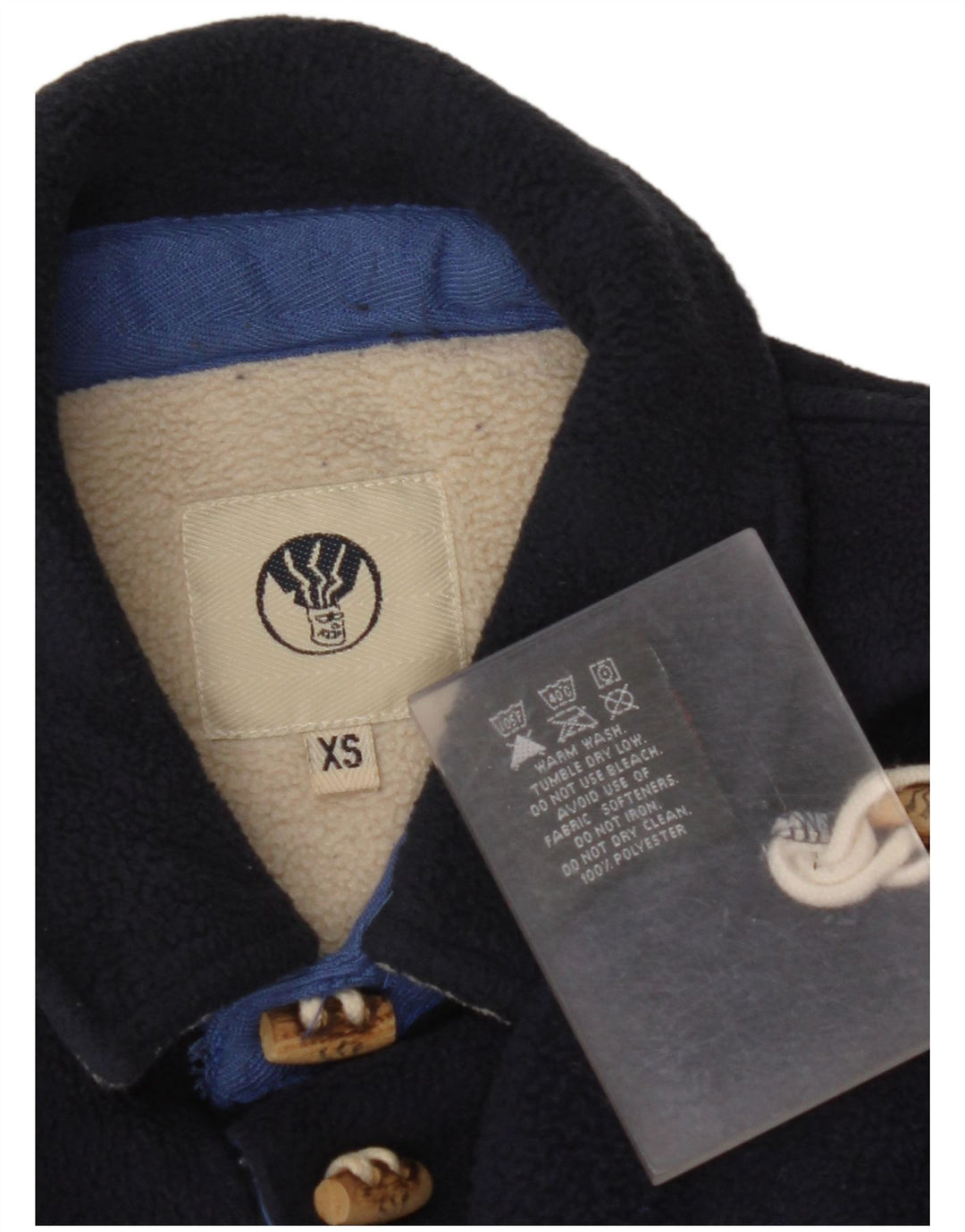 FAT FACE Pull Polartec Coupe Ample à Col Polo Homme Bleu Marine XS