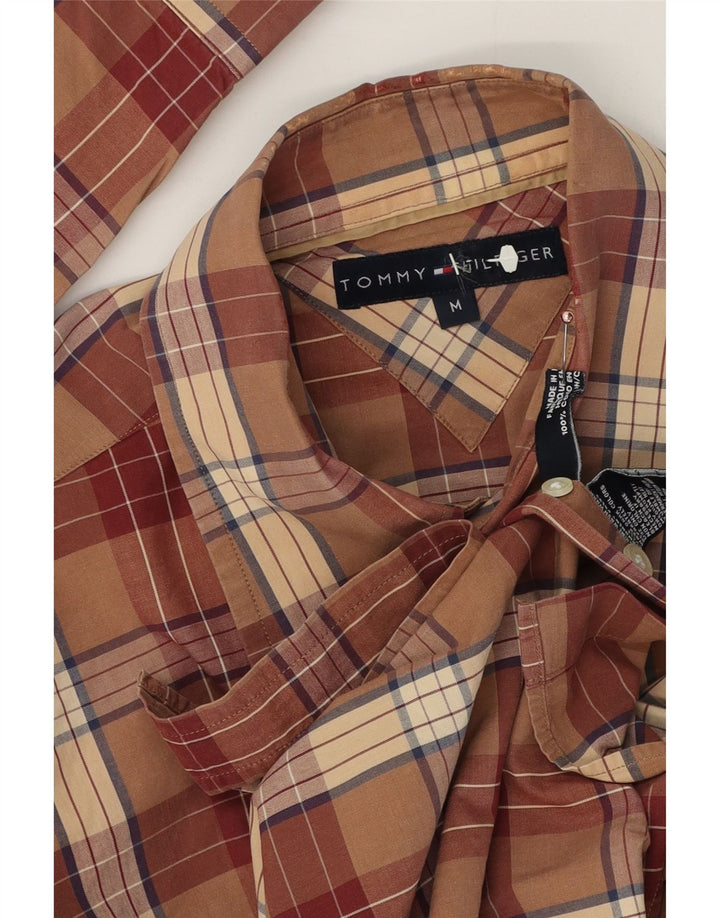 Tommy Hilfiger Chemise Homme Marron Moyen Carreaux Coton