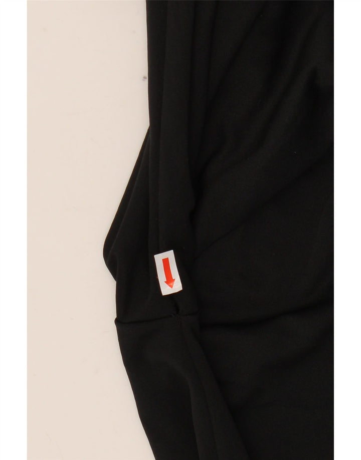 NIKE Haut de survêtement Dri Fit à col zippé pour femme UK 10 Small Noir