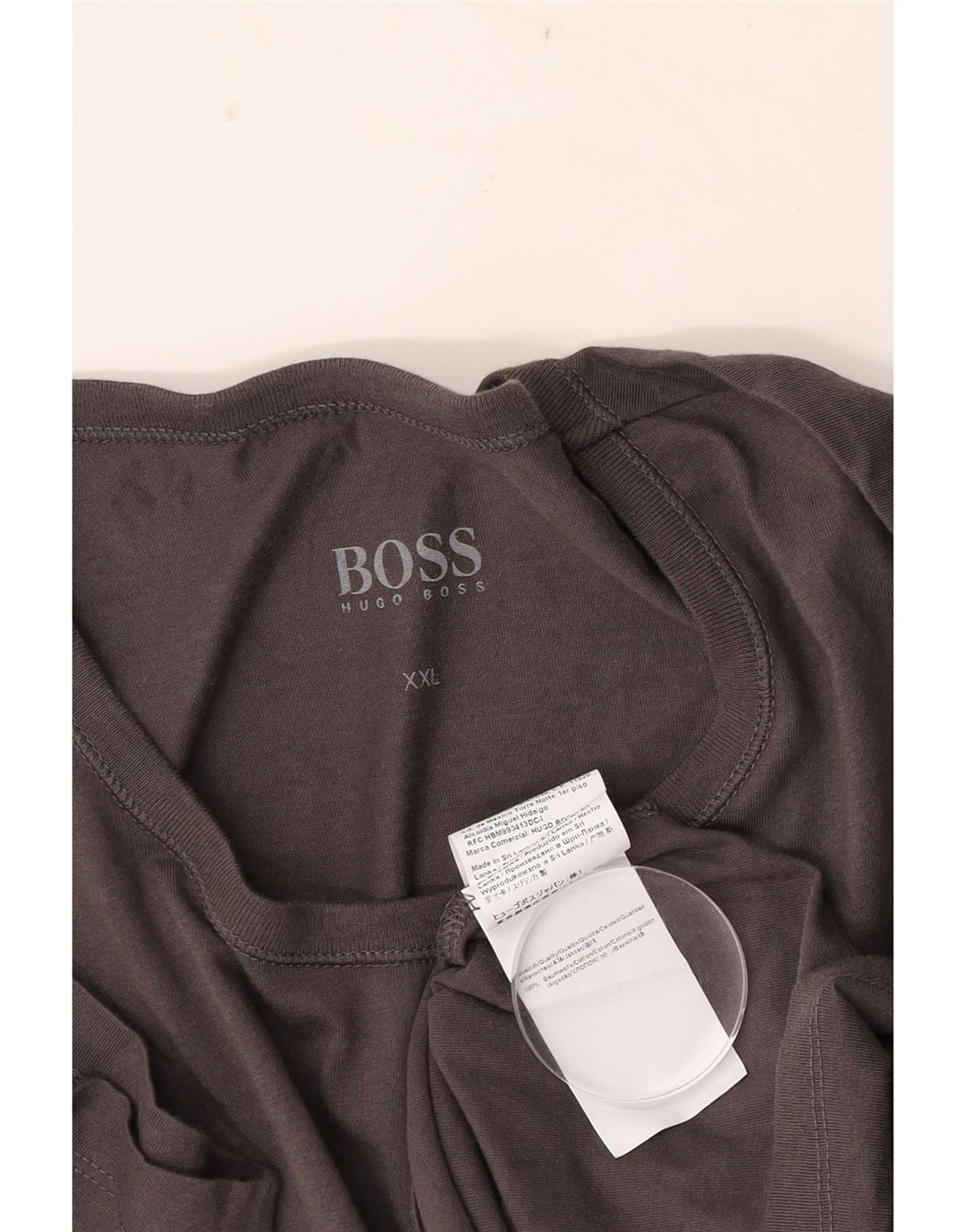 Hugo Boss T-Shirt Homme Top 2XL Gris Coton