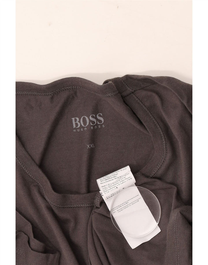 Hugo Boss T-Shirt Homme Top 2XL Gris Coton