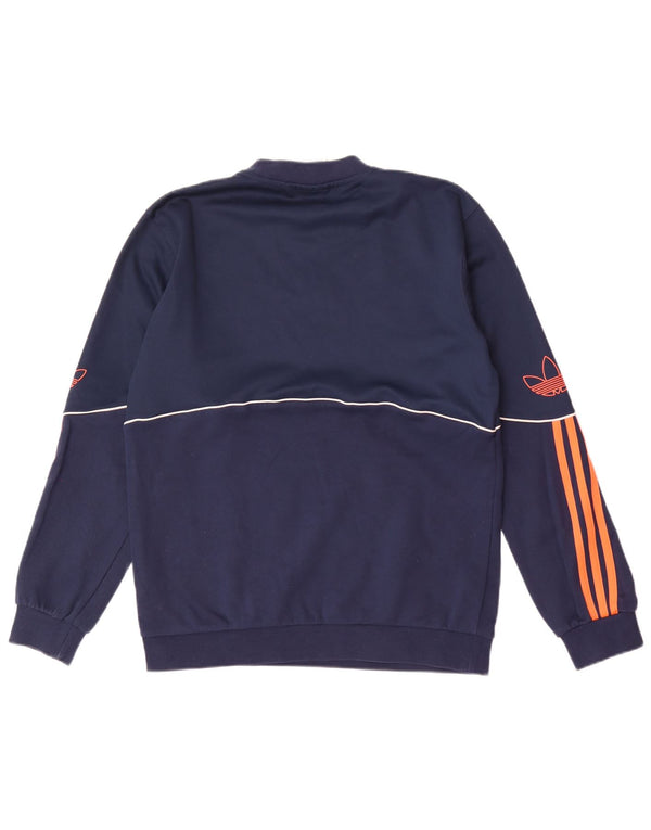Adidas Sweat-shirt graphique pour homme en coton bleu marine Taille S