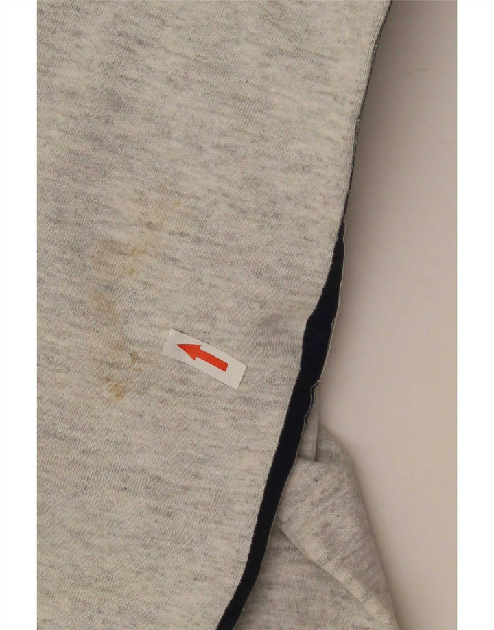 Champion Sweat-Shirt Graphique à Col Zippé Homme Gris Moyen Colorblock