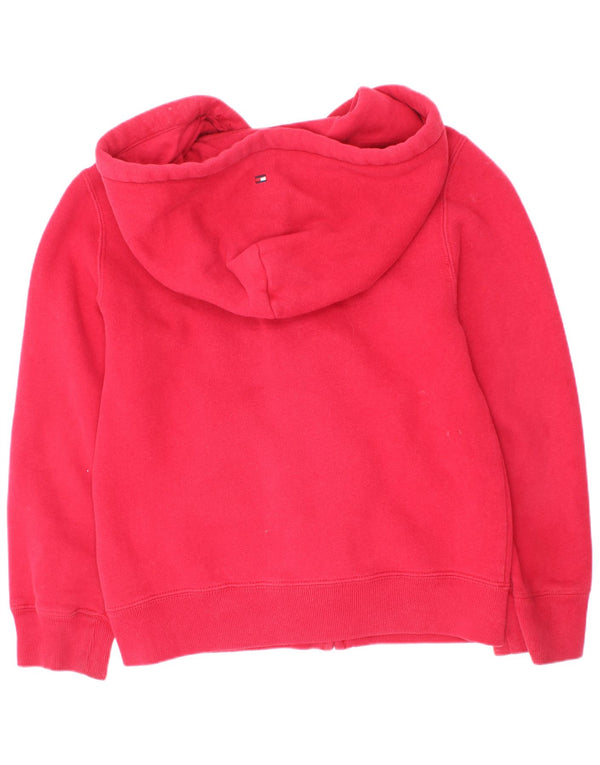 Tommy Hilfiger Pull à capuche zippé graphique pour garçon 4-5 ans XS Rouge Coton