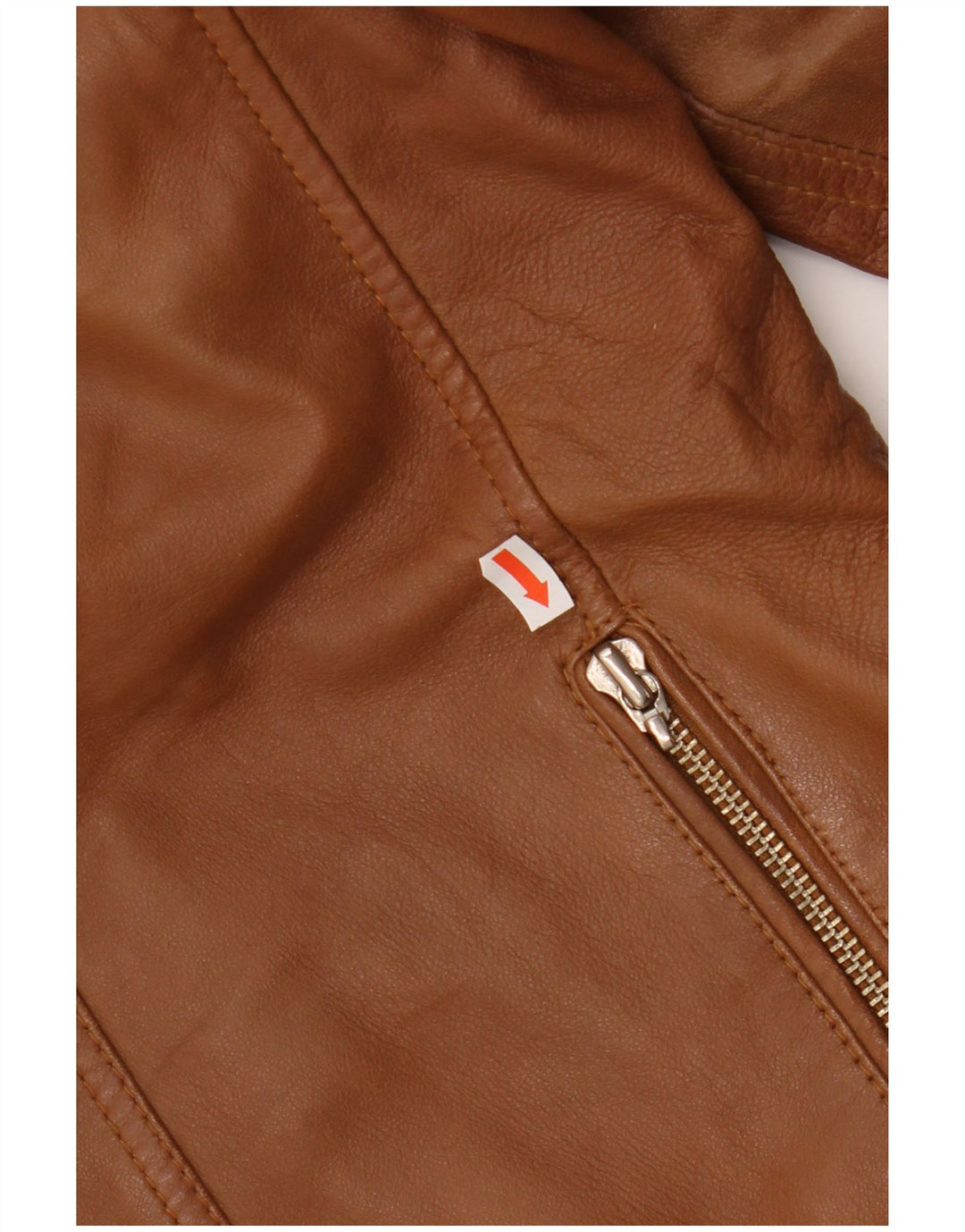 Veste motard en cuir homme vintage UK 40 Grand cuir marron