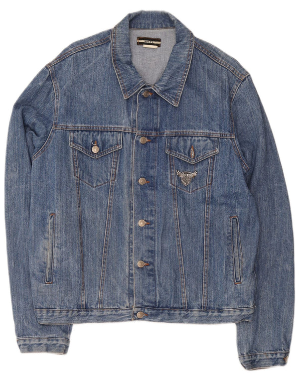 Veste en denim femme vintage UK 20 2XL Coton Bleu