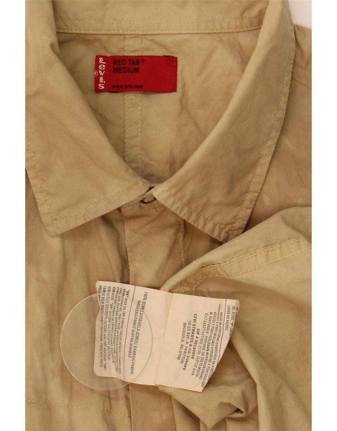 Chemise pour hommes Levi's Taille M Beige Tie Dye en coton