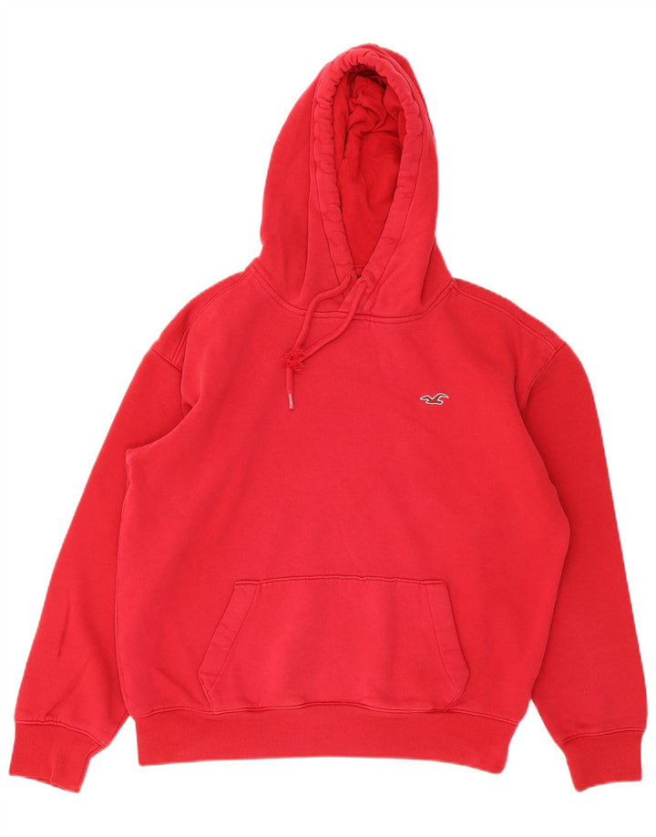 Hollister Pull à capuche pour homme en coton rouge moyen