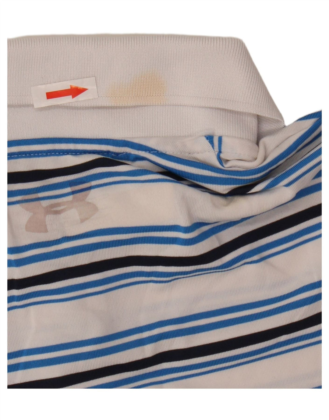 Under Armour Polo Homme XL Blanc Rayé Polyester
