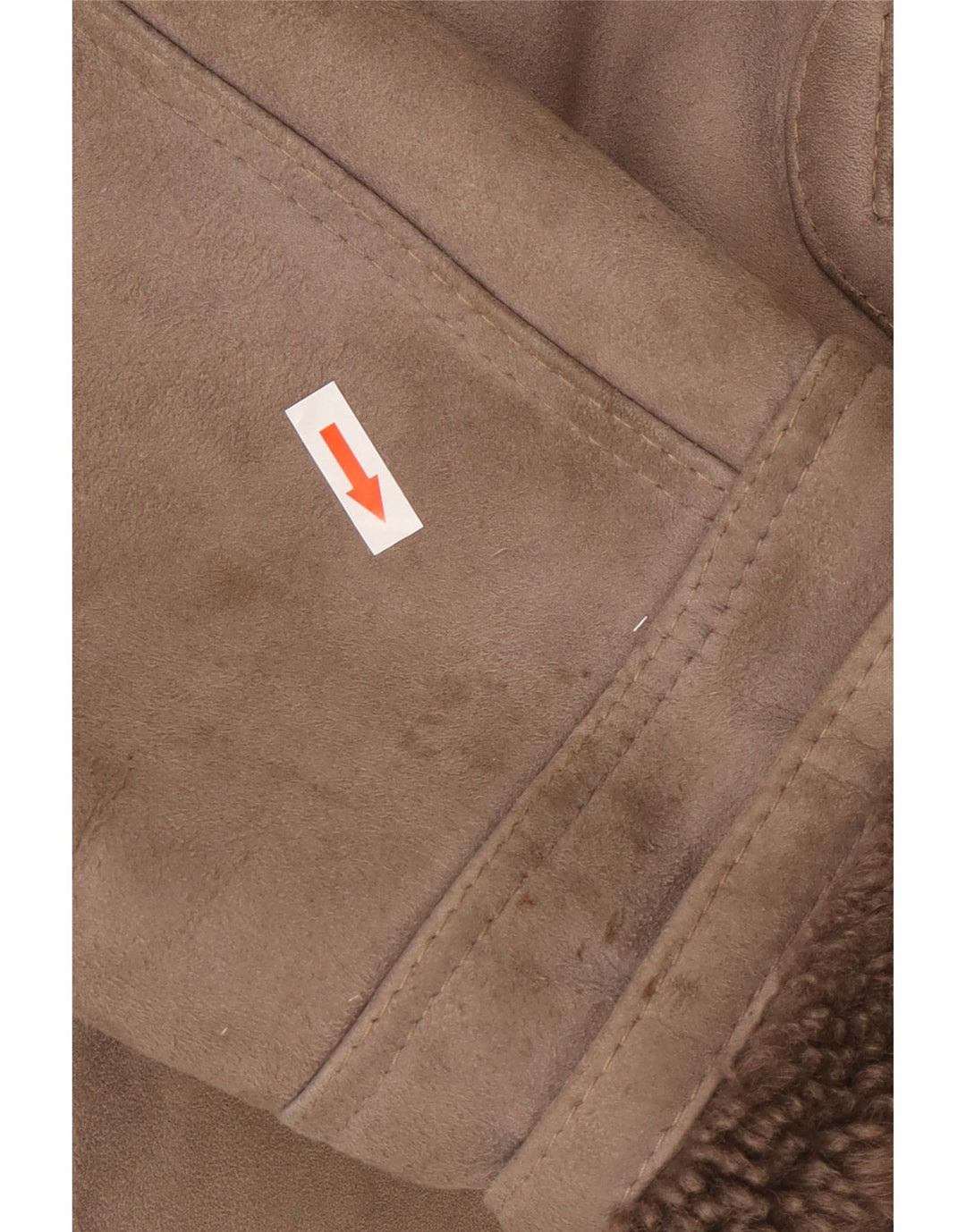 vintage Femme Manteau en peau de mouton surdimensionné IT 46 Grand Shearling Gris