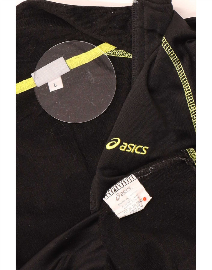 Asics Veste de survêtement pour femme UK 14 Large Noir Polyester