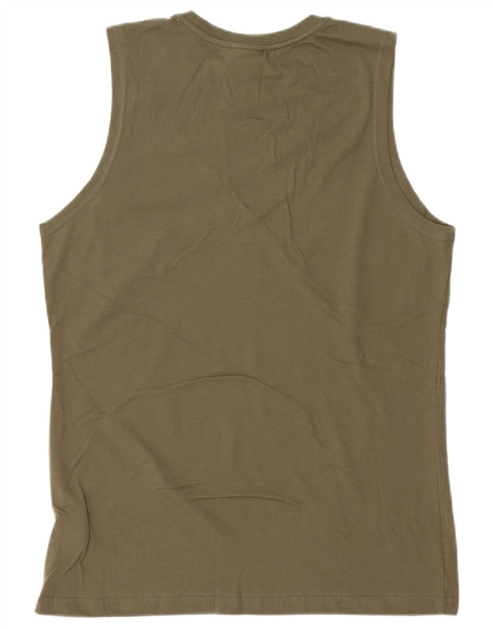 THINK PINK Débardeur Graphique Homme Grand Kaki Coton