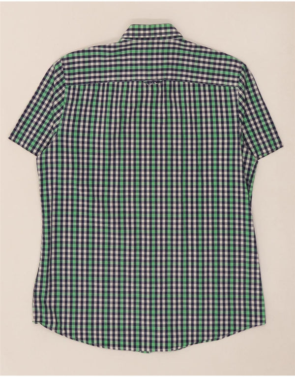 CREW CLOTHING Chemise à manches courtes pour homme en coton vichy multicolore moyen