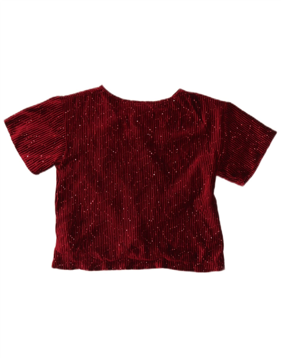 Zara Haut Chemisier En Velours Fille 9-10 ans Rouge Polyester
