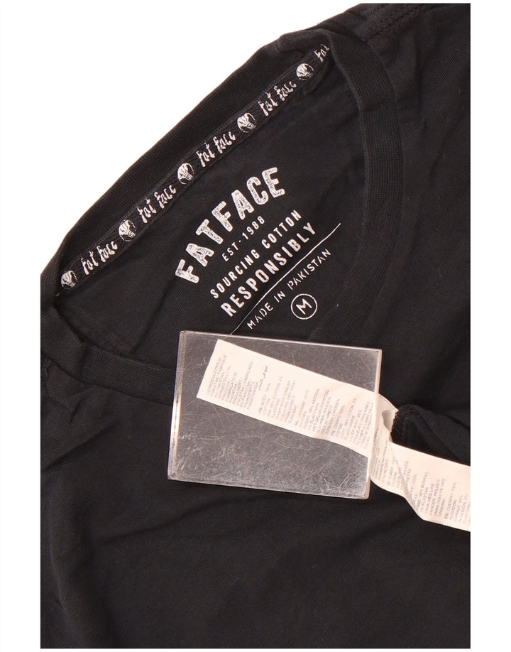 Fat Face T-Shirt Homme Haut Noir Moyen Coton