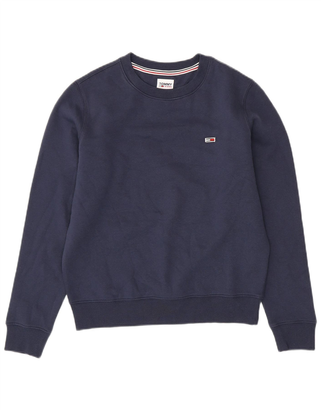 TOMMY HILFIGER Pull-over surdimensionné pour femme UK 6 XS Bleu marine Coton