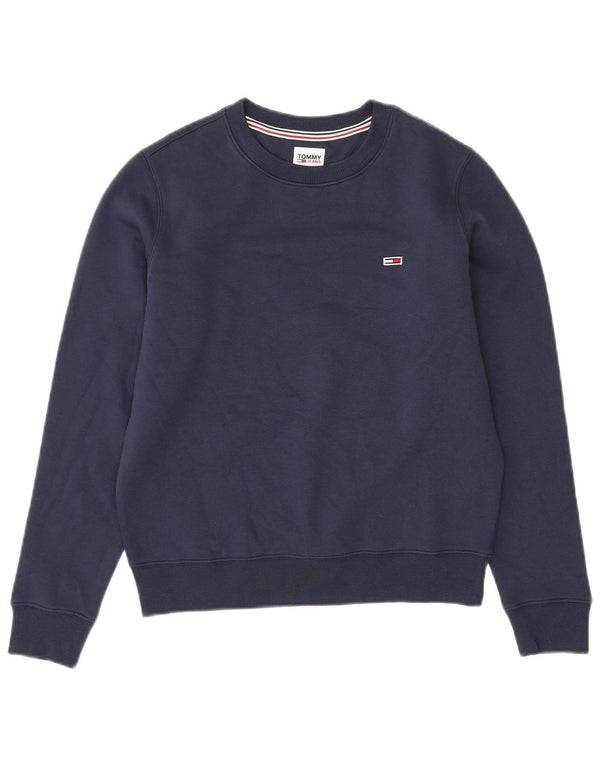 TOMMY HILFIGER Pull-over surdimensionné pour femme UK 6 XS Bleu marine Coton