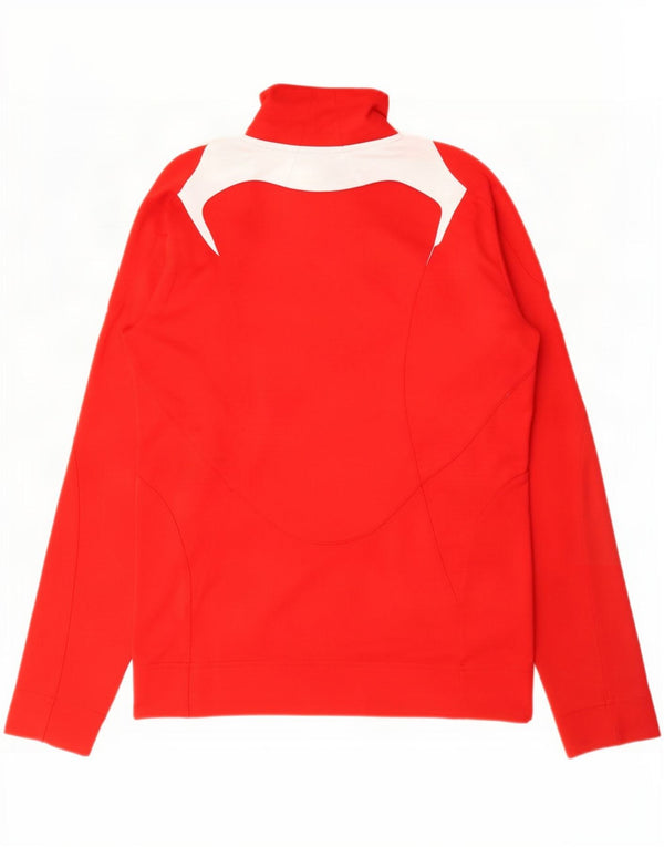 Adidas Veste de survêtement pour femme UK 10 Petit Rouge Colorblock Polyester