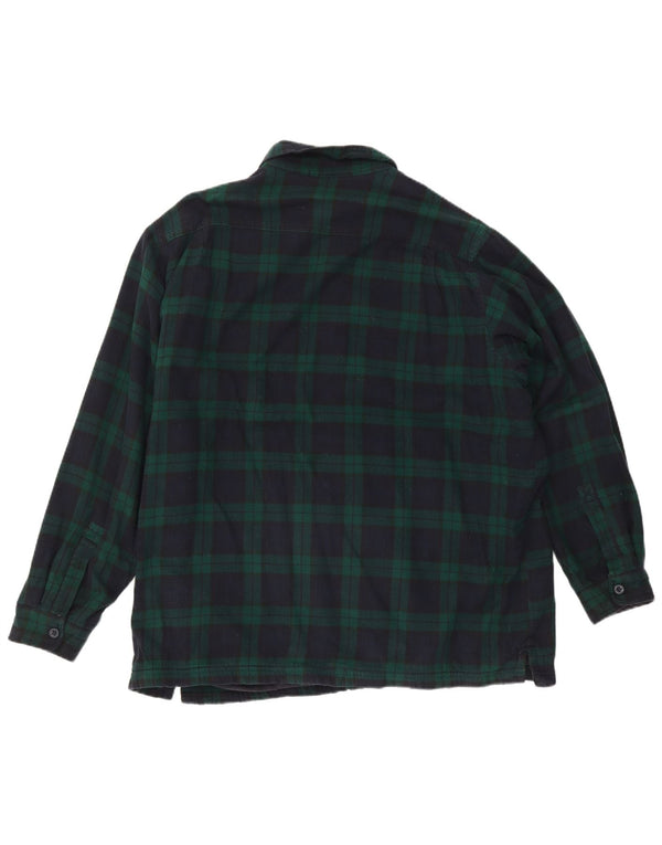 L.L.Bean Chemise en flanelle Lumberjack pour homme XL en coton à carreaux verts