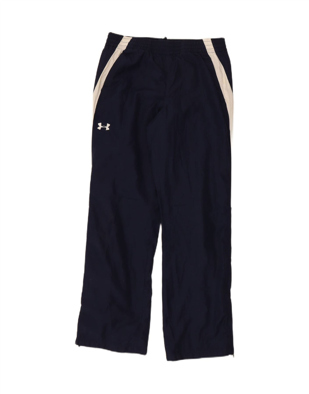 UNDER ARMOUR Mens Tracksuit Trousers Small Navy Blue Colourblock Polyester