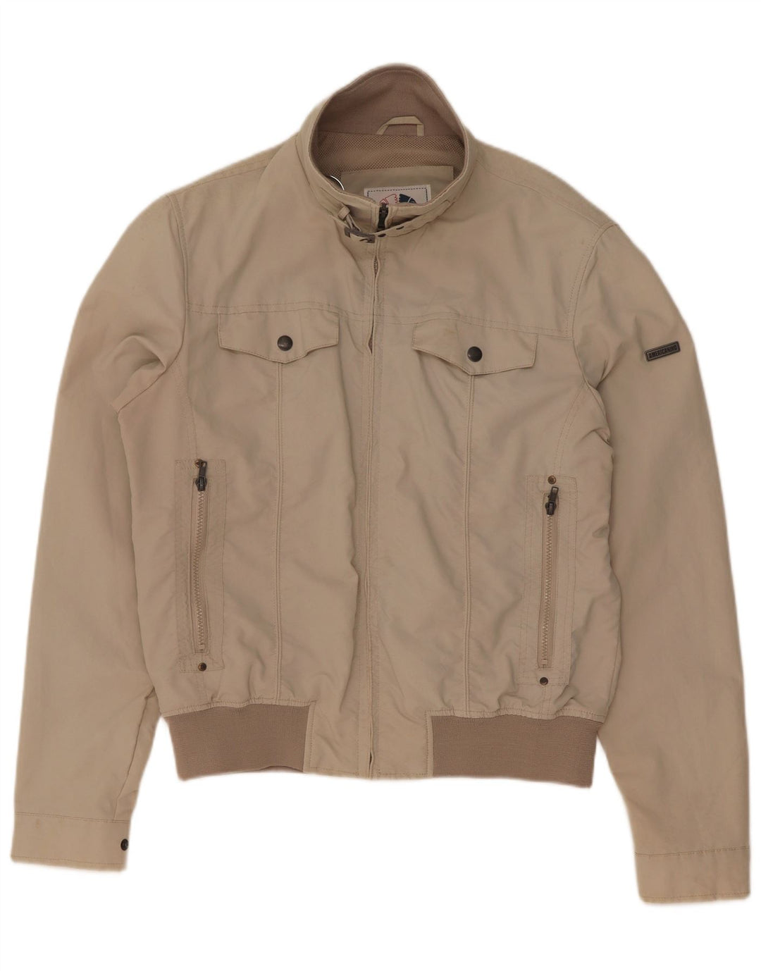 Americanino Veste Bomber Homme UK 38 Beige Moyen Polyamide