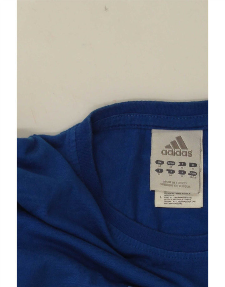 Adidas T-Shirt Graphique Homme Bleu Moyen Coton