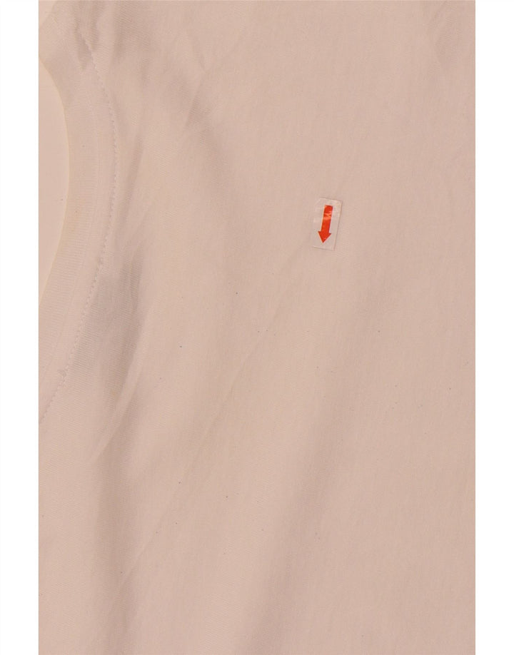 Zara Femme Chemisier Top UK 14 Moyen Blanc Coton