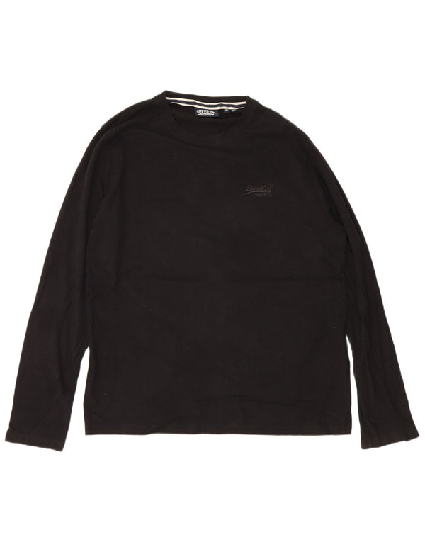 Superdry Haut à manches longues pour homme 2XL Noir Coton