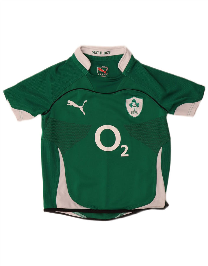 PUMA T-shirt graphique IRFU pour garçon 9-10 ans, vert color block