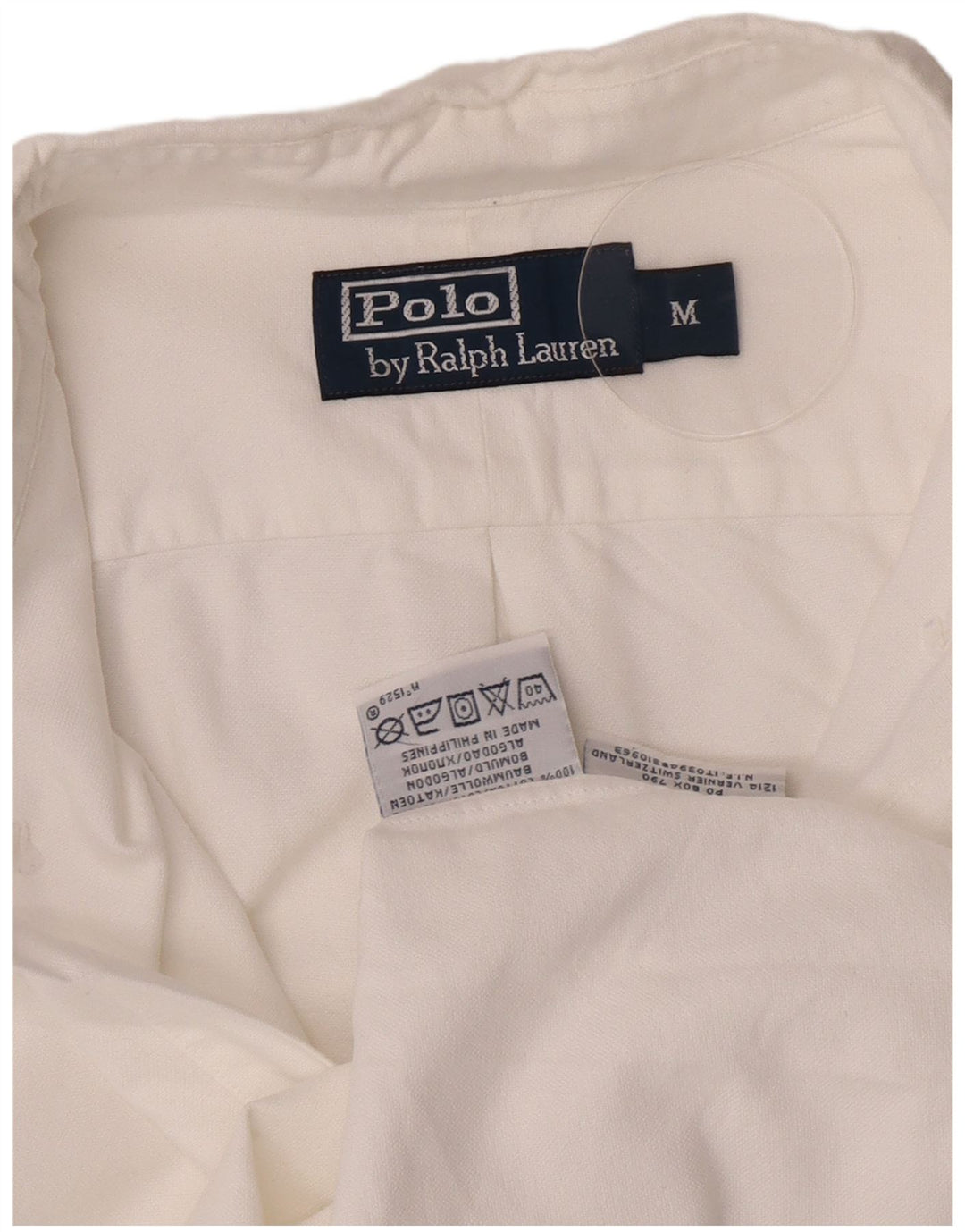 Polo Ralph Lauren Chemise Pull Graphique Homme Blanc Moyen Coton
